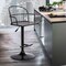 Armen Living Edward Adjustable Black Wood and Metal Barstool LCEWBABLBL - alternate 6